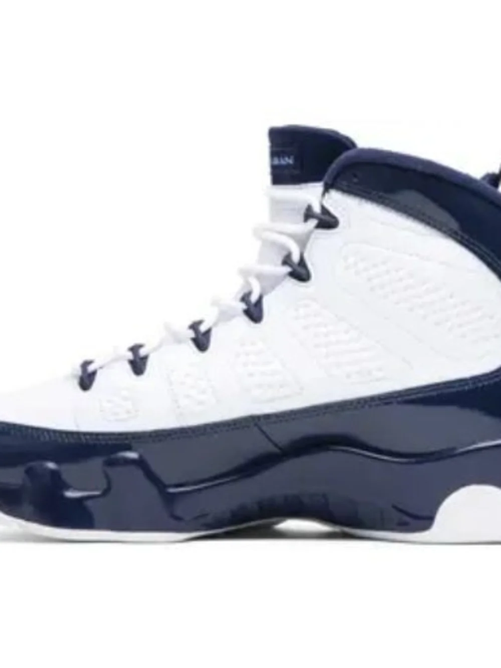 Air Jordan 9 Retro UNC White & Navy Basketball Sneakers